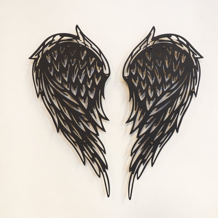Wallity Angel Wings - APT240MS Escultura de pared negra de acero